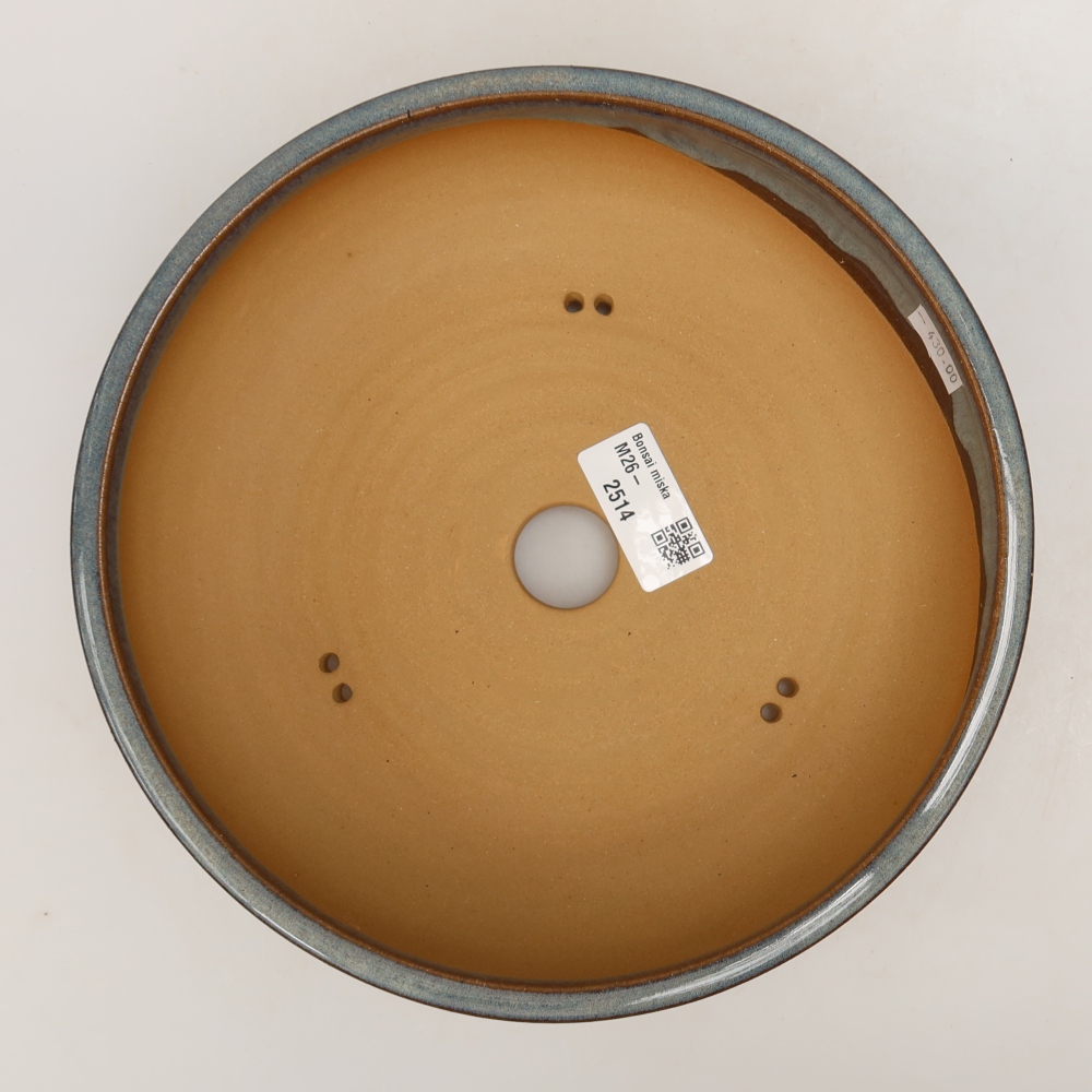 Vaso da bonsai in ceramica 21,5 x 21,5 x 6 cm, colore grigio