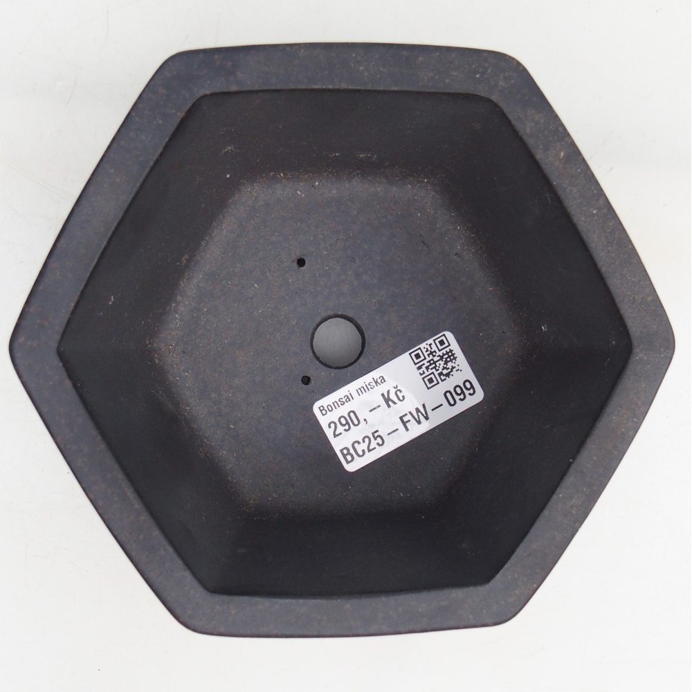 Ciotola per bonsai in ceramica 13 x 12 x 7 cm, colore marrone ocra