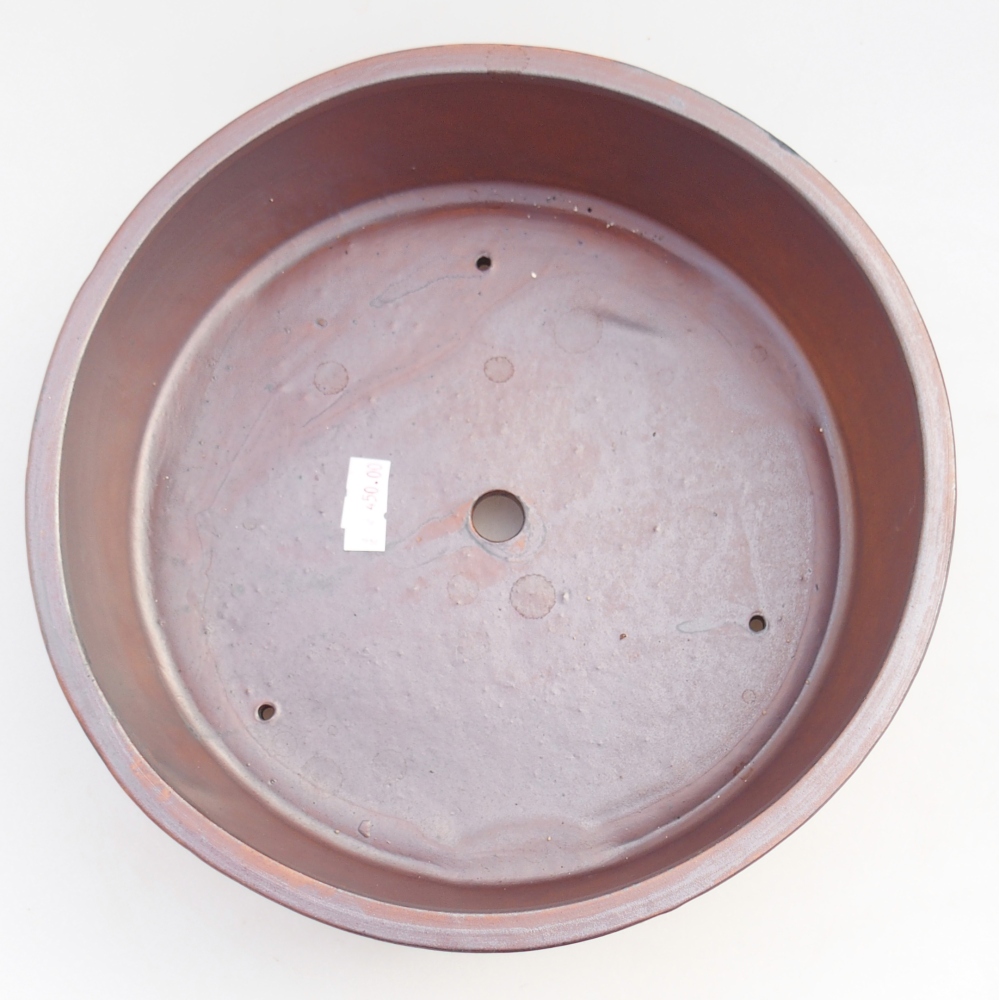 Ciotola bonsai in ceramica 24,5 x 24,5 x 7 cm, colore metallo