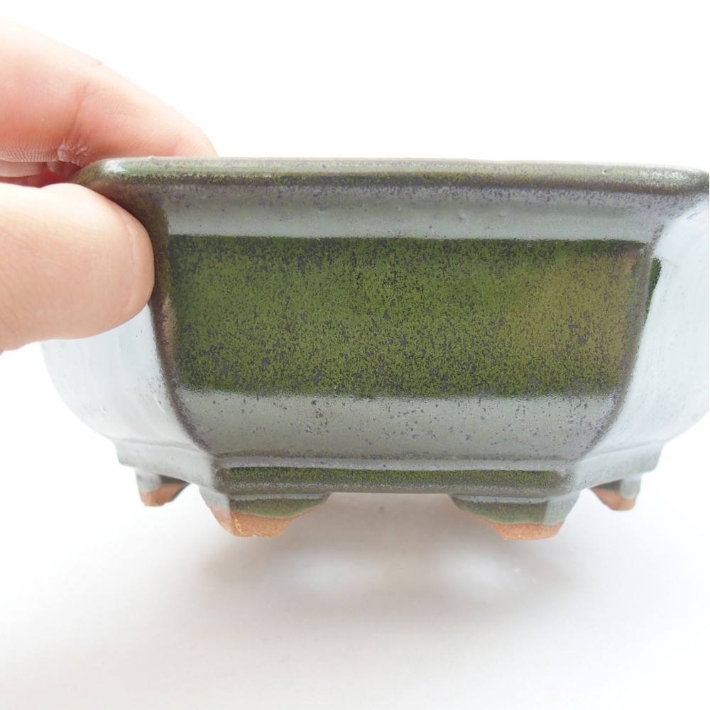 Ciotola bonsai in ceramica 22 x 17 x 5 cm, verde