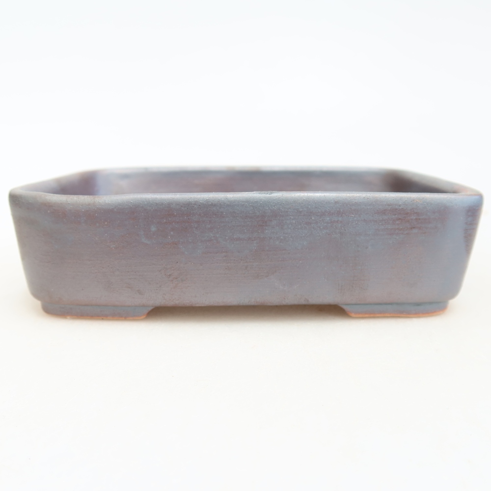 Vaso da bonsai in ceramica 13 x 9,5 x 3,5 cm, colore metallizzato