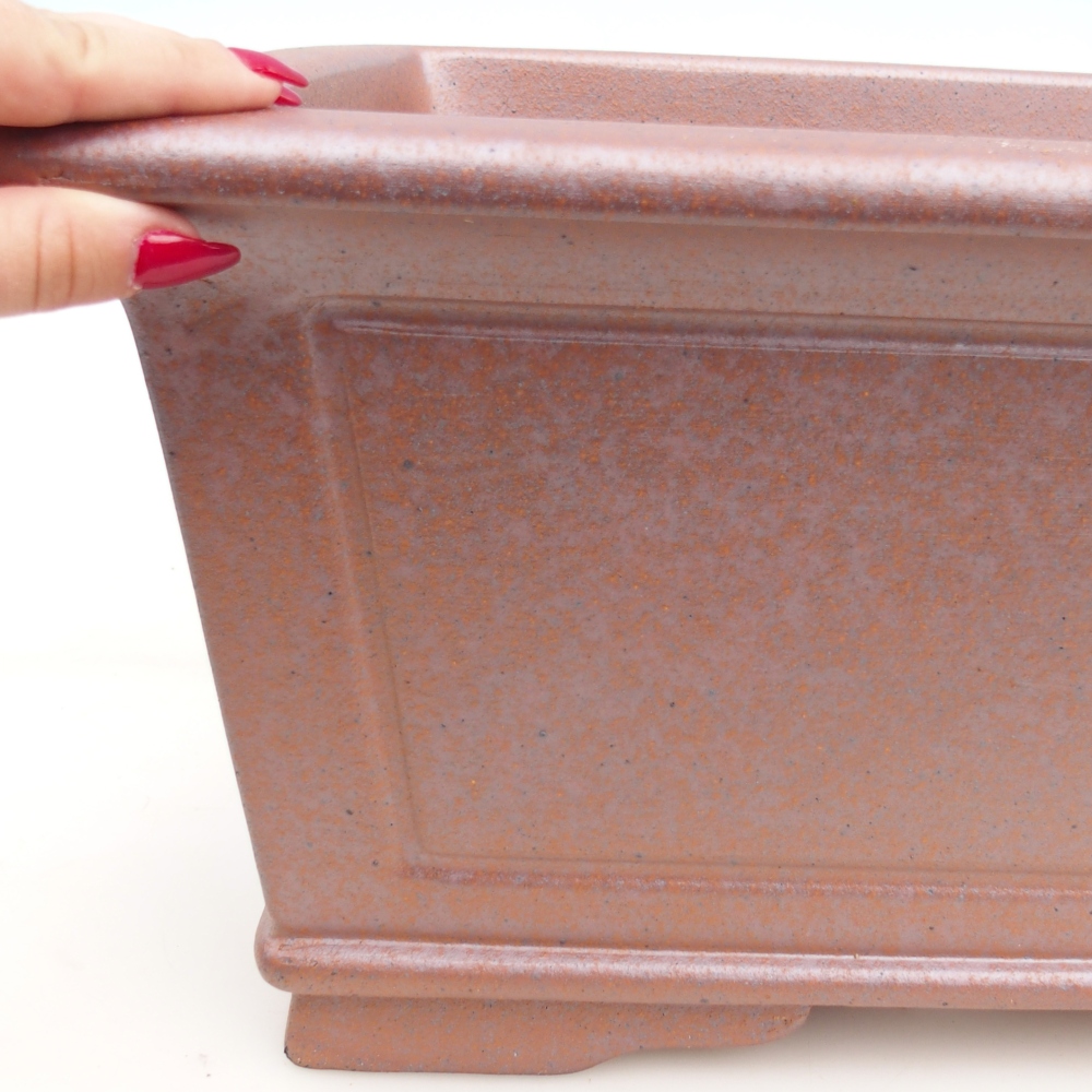 Ciotola bonsai in ceramica 51 x 37,5 x 20 cm, colore metallo - SOLO RITIRO PERSONALE o trasporto su pallet