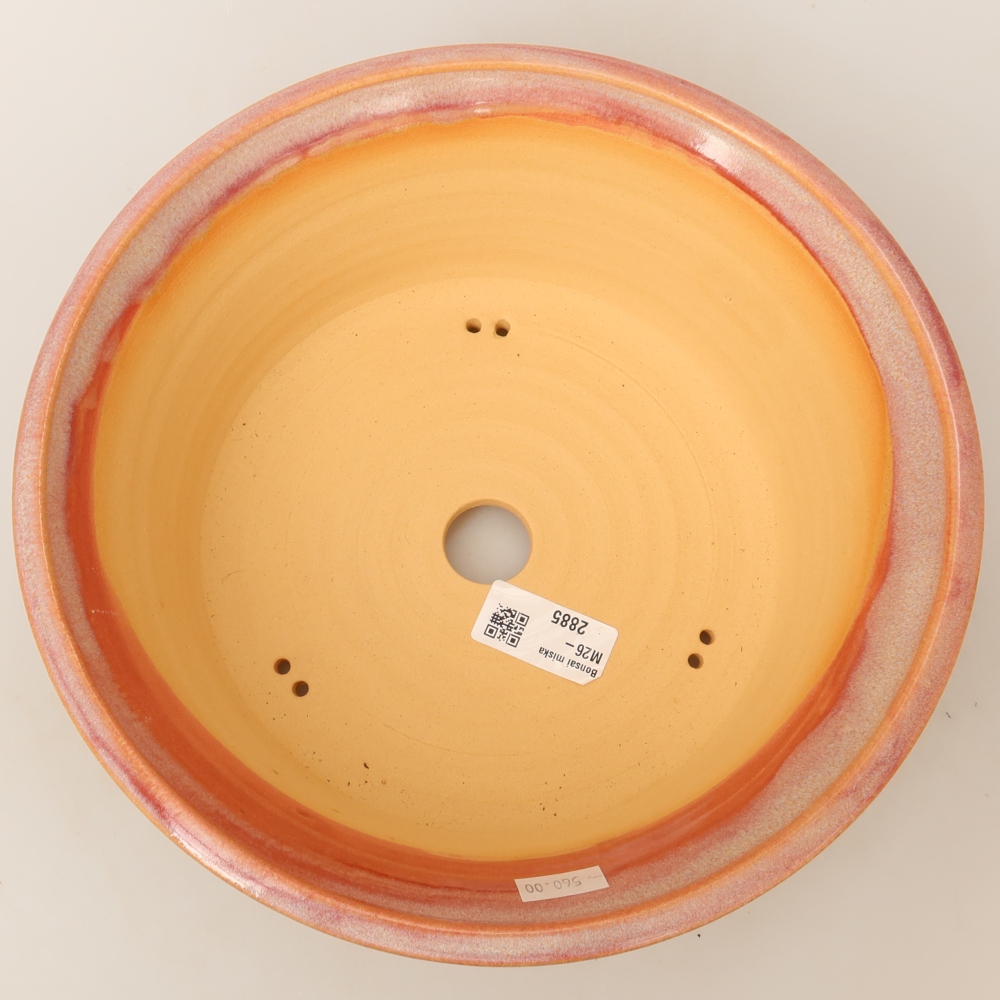 Vaso da bonsai in ceramica 25 x 25 x 8 cm, colore rosa