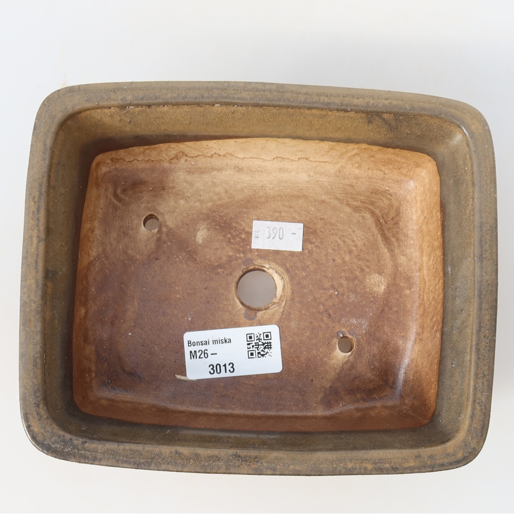 Ciotola bonsai in ceramica 17,5 x 14,5 x 5 cm, marrone
