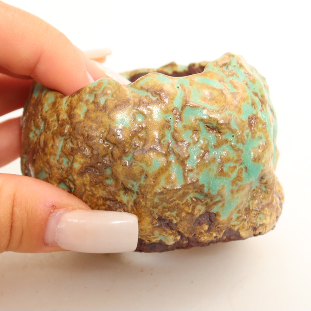 Conchiglia in ceramica 7 x 7 x 5,5 cm , colore verde