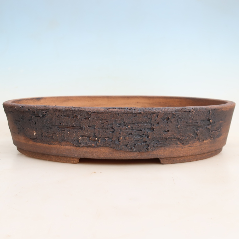 Vaso in ceramica per bonsai 38 x 30 x 7,5 cm, colore marrone