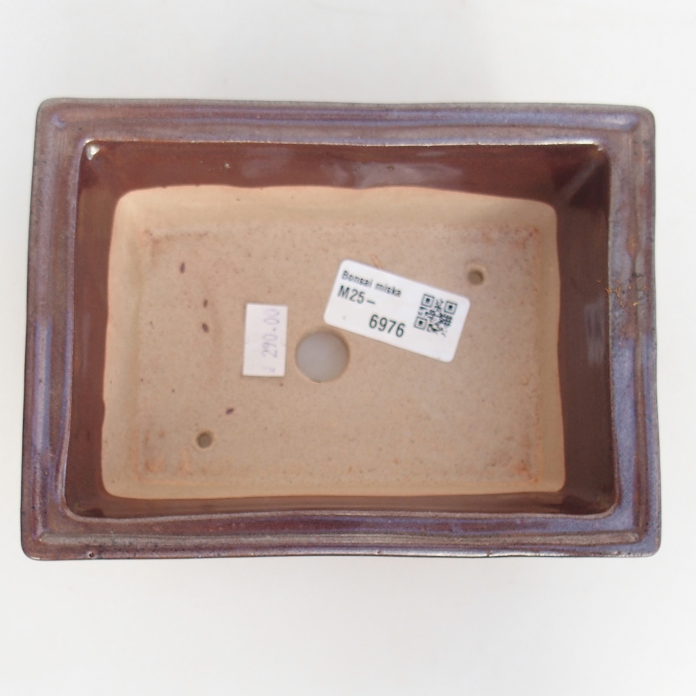 Ciotola bonsai in ceramica 26 x 26 x 8 cm, colore rosso