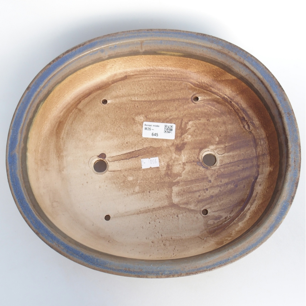 Ciotola bonsai in ceramica 32,5 x 28,5 x 7,5 cm, colore blu