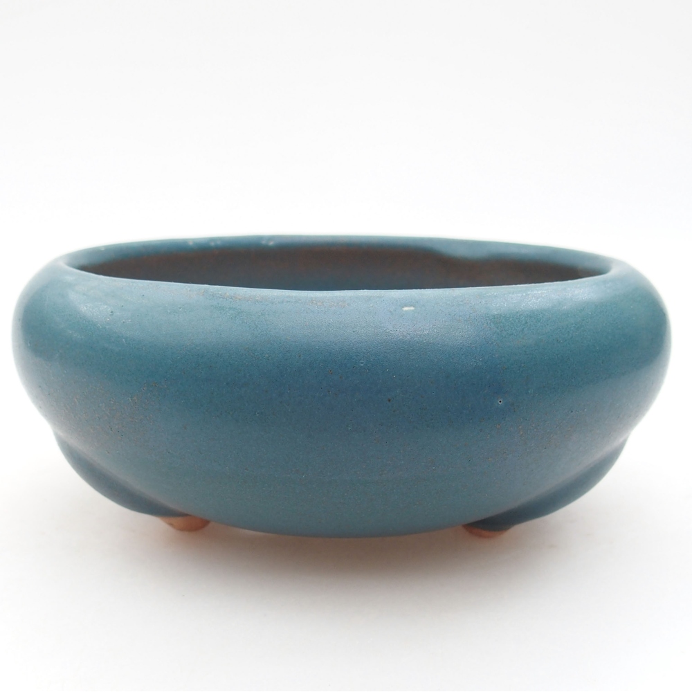 Ciotola bonsai in ceramica 14 x 14 x 6,5 cm, colore blu