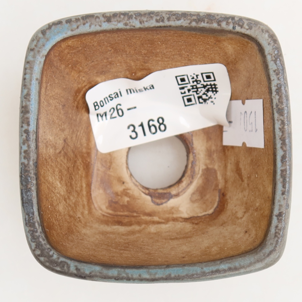 Vaso da bonsai in ceramica 6 x 6 x 4 cm, colore blu