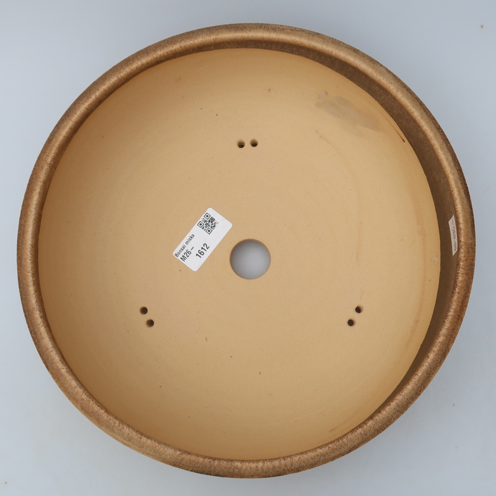 Vaso da bonsai in ceramica 26 x 26 x 7,5 cm, colore marrone