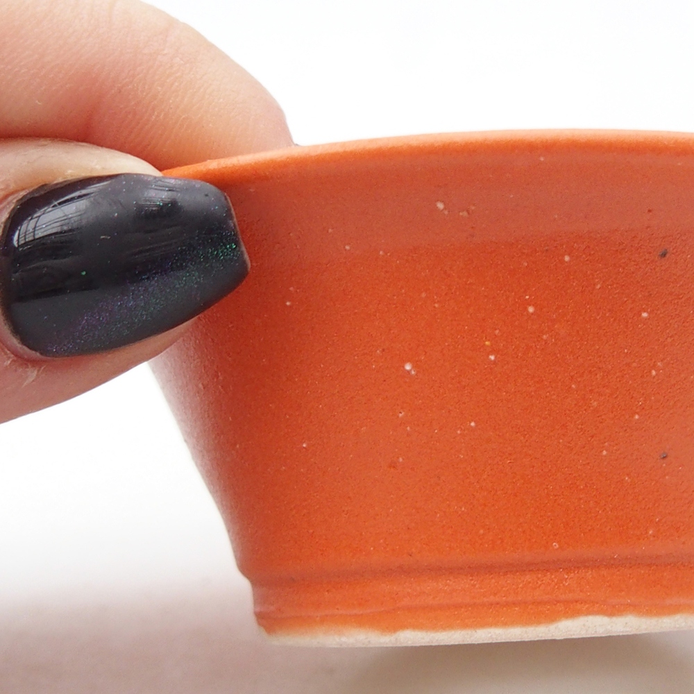 Ciotola per mini bonsai 7,5 x 7,5 x 3 cm, arancione