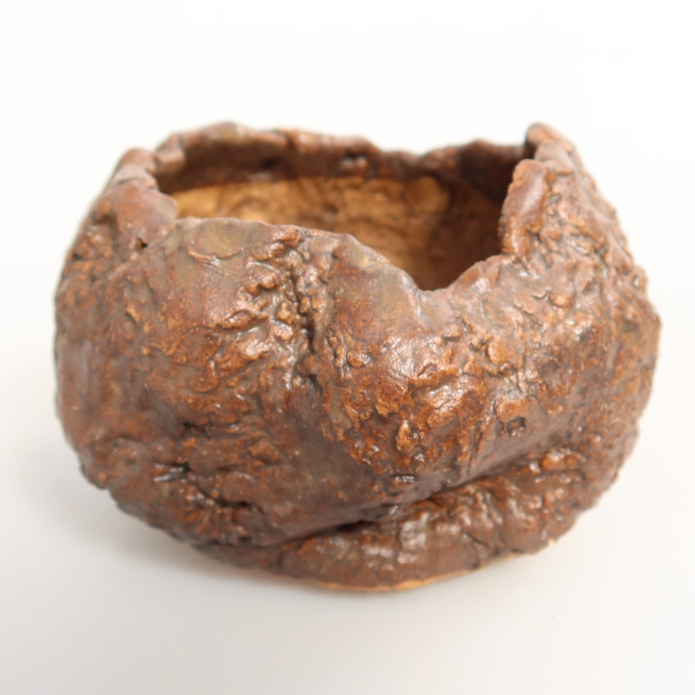 Guscio in ceramica  7 x 7 x 5,5 cm, colore marrone
