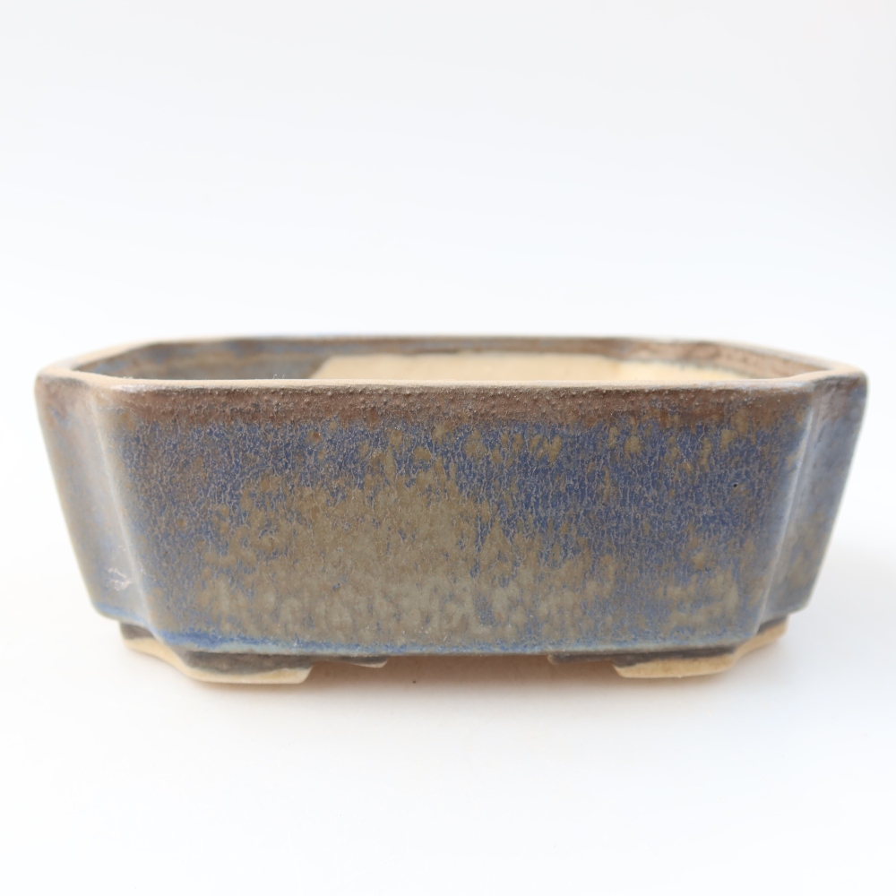 Ciotola bonsai in ceramica 14 x 11,5 x 4,5 cm, colore blu