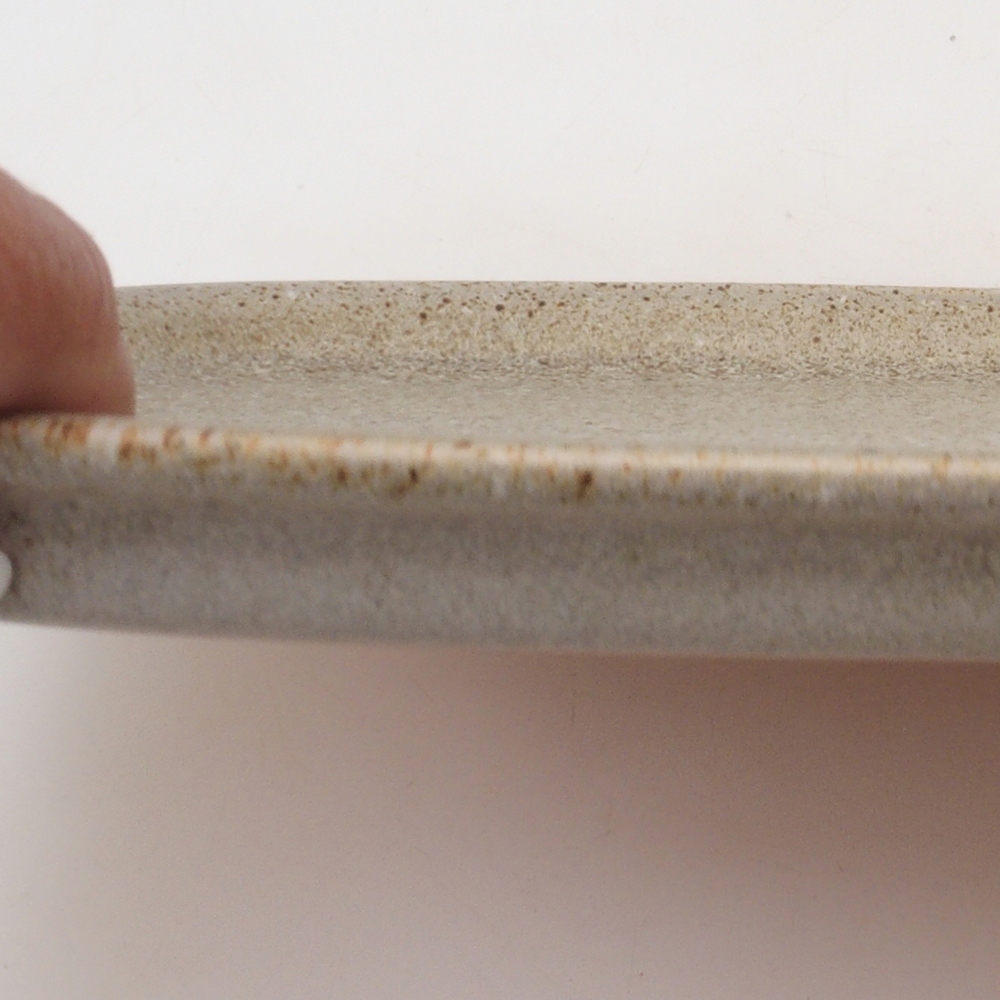 Piattino in ceramica H09 - 28,5 x 19,5 x 1,5 cm - beige