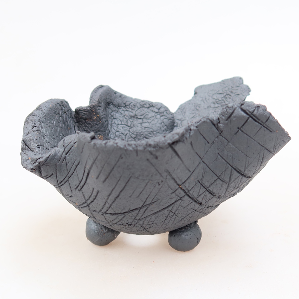 Guscio in ceramica  12,5 x 11 x 7,5 cm, colore metallizzato