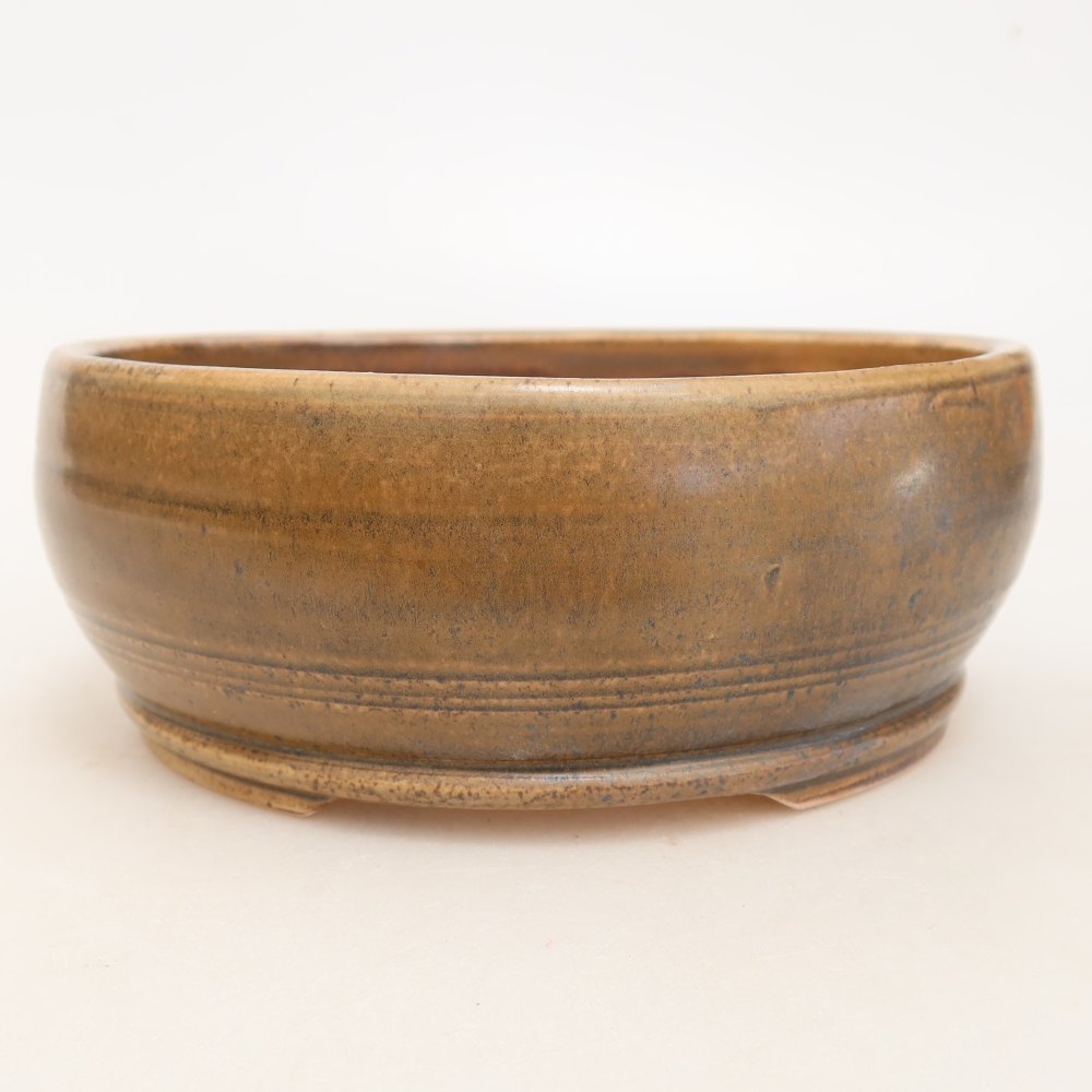 Vaso da bonsai in ceramica 16 x 16 x 6 cm, colore marrone