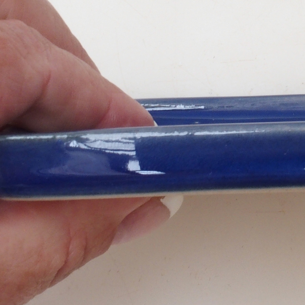 Vassoio per bonsai quadrato M - 10 x 10 x 1,5 cm - blu