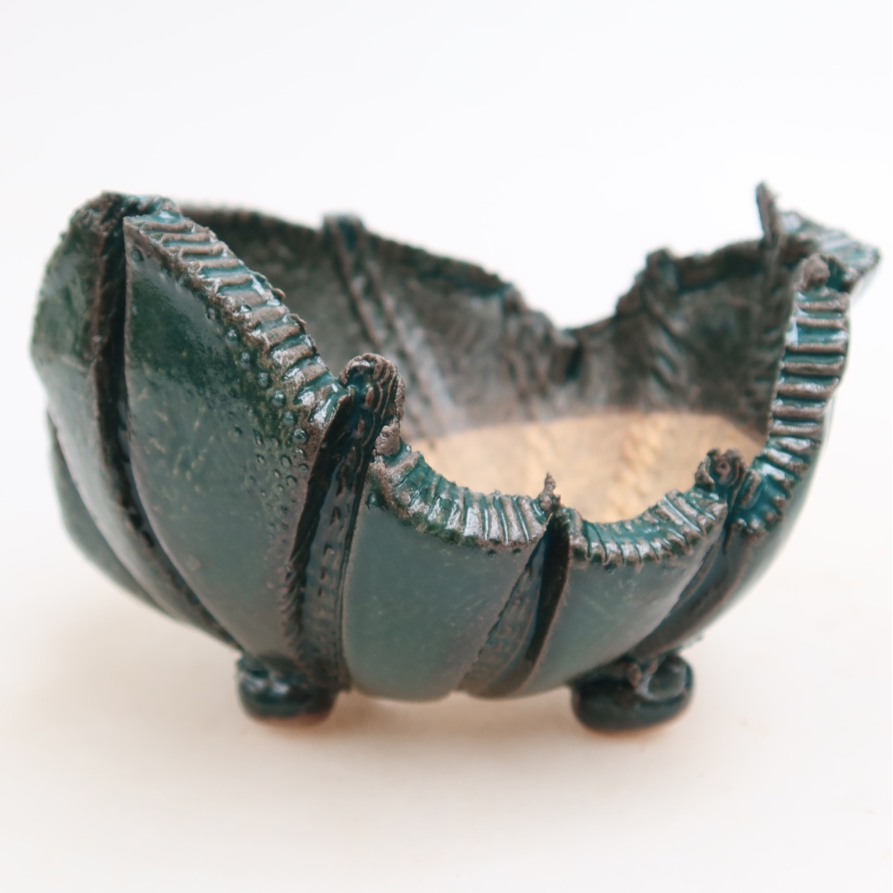 Guscio in ceramica  10 x 10 x 6 cm, colore verde