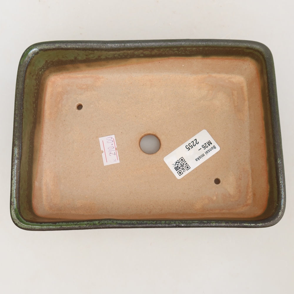 Ciotola bonsai in ceramica 18 x 13 x 5 cm, verde