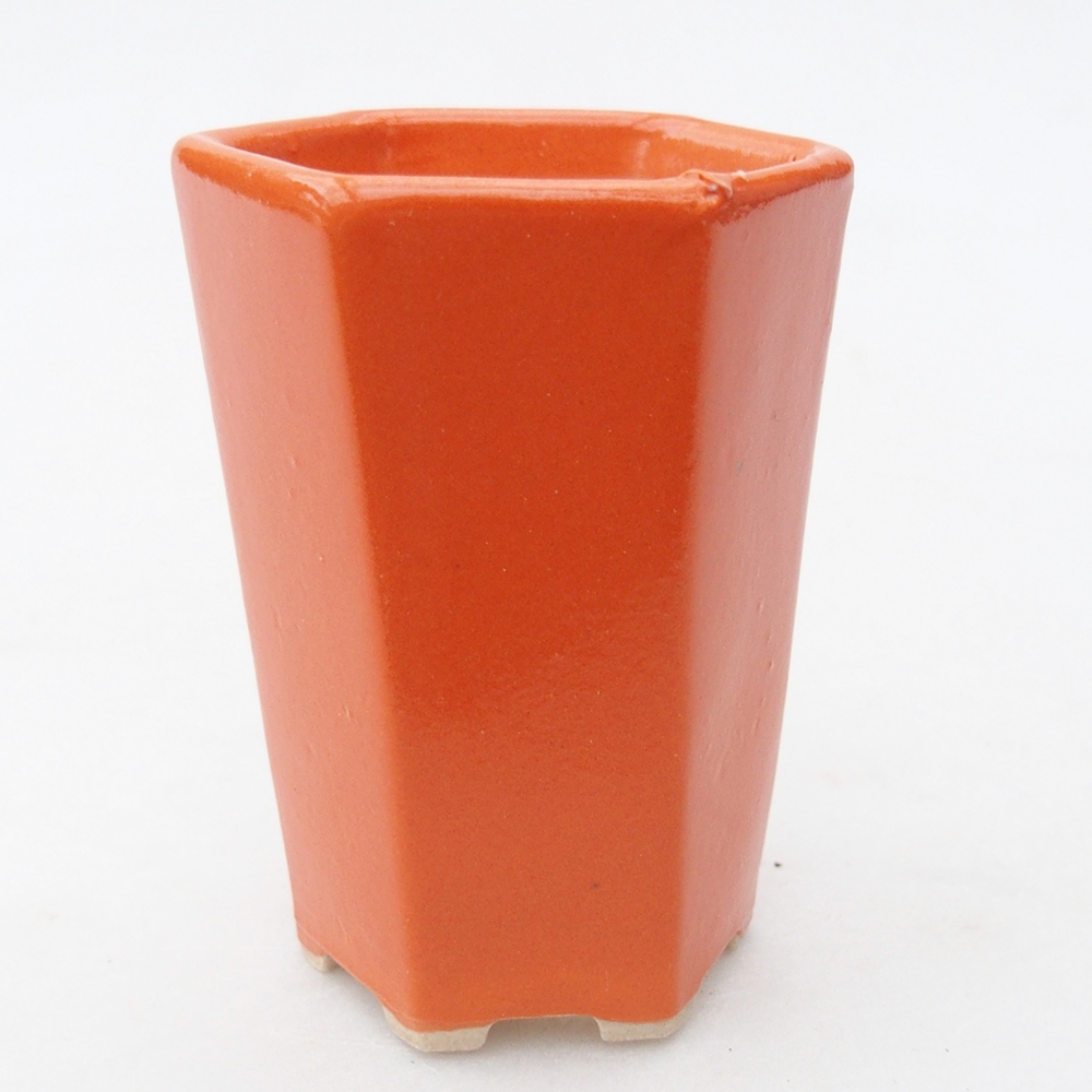 Ciotola per mini bonsai 5 x 4,5 x 6,5 cm, arancione