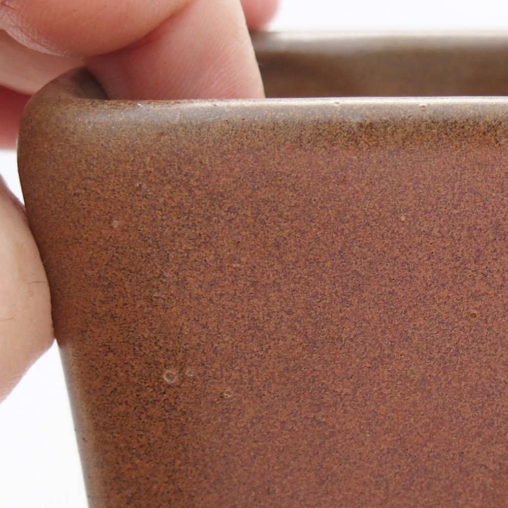 Ciotola per bonsai in ceramica 7 x 7 x 9,5 cm, marrone