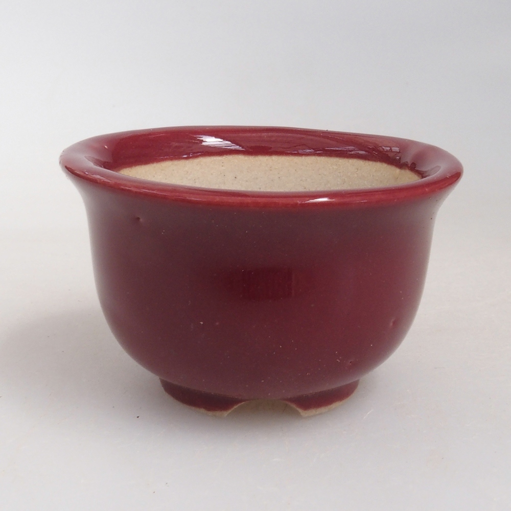 Ciotola per mini bonsai 4,5 x 4,5 x 2,5 cm, bordeaux