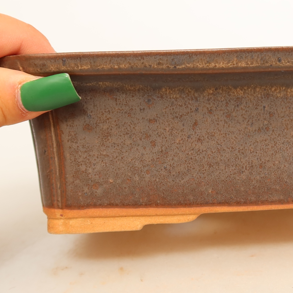 Ciotola in ceramica  20 x 15,5 x 5,5 cm, colore marrone