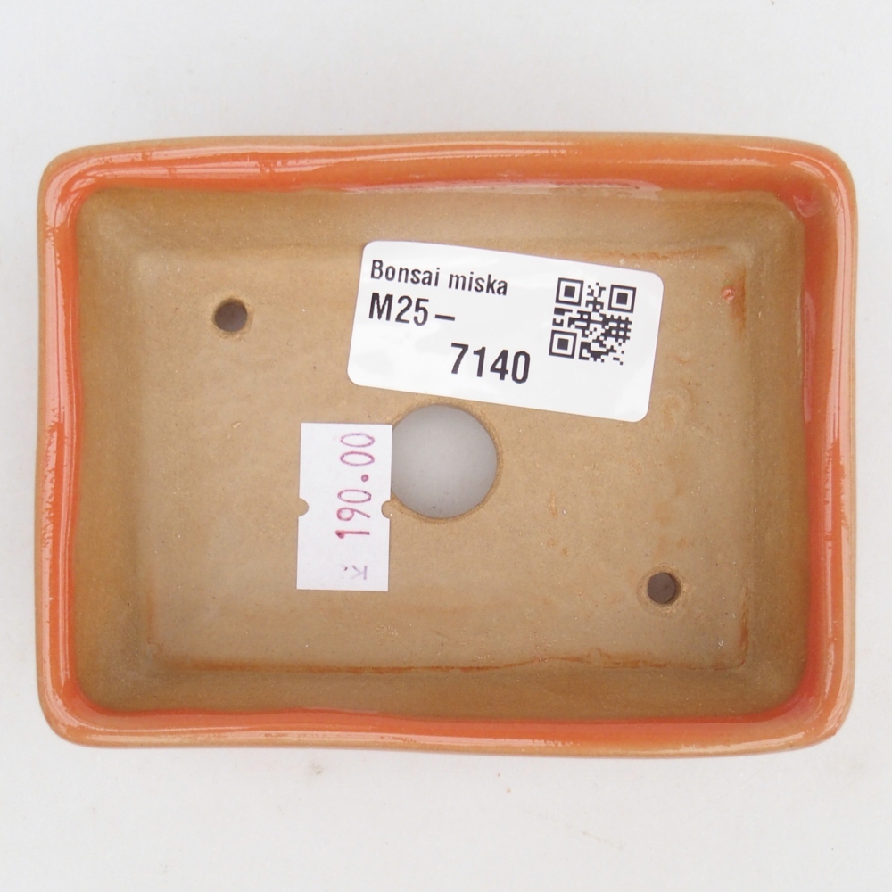 Ciotola bonsai in ceramica 26 x 26 x 8 cm, colore rosso