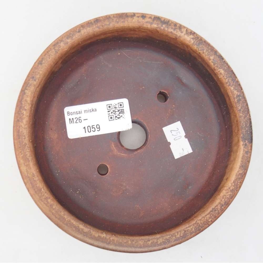 Ciotola per bonsai in ceramica 13,5 x 13,5 x 4 cm, marrone