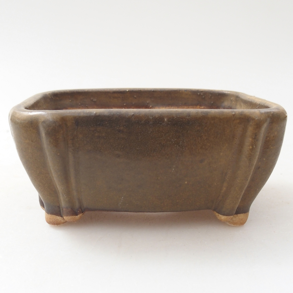 Ciotola per bonsai in ceramica 10 x 9 x 5 cm, marrone