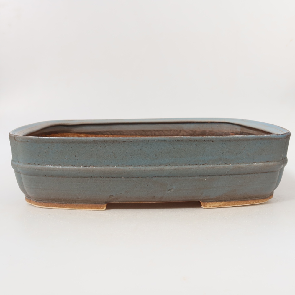Ciotola bonsai in ceramica 29,5 x 25 x 7 cm, colore blu