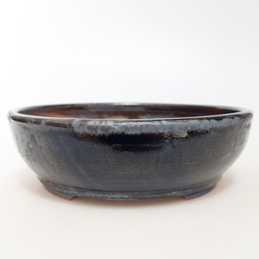Vaso da bonsai in ceramica 17 x 17 x 5 cm, colore blu