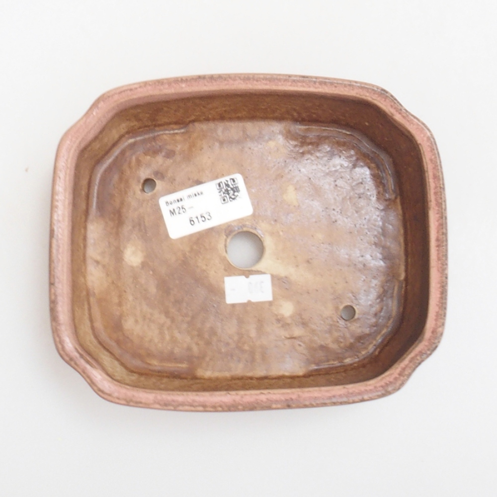 Ciotola per bonsai in ceramica 10 x 8,5 x 4 cm, marrone