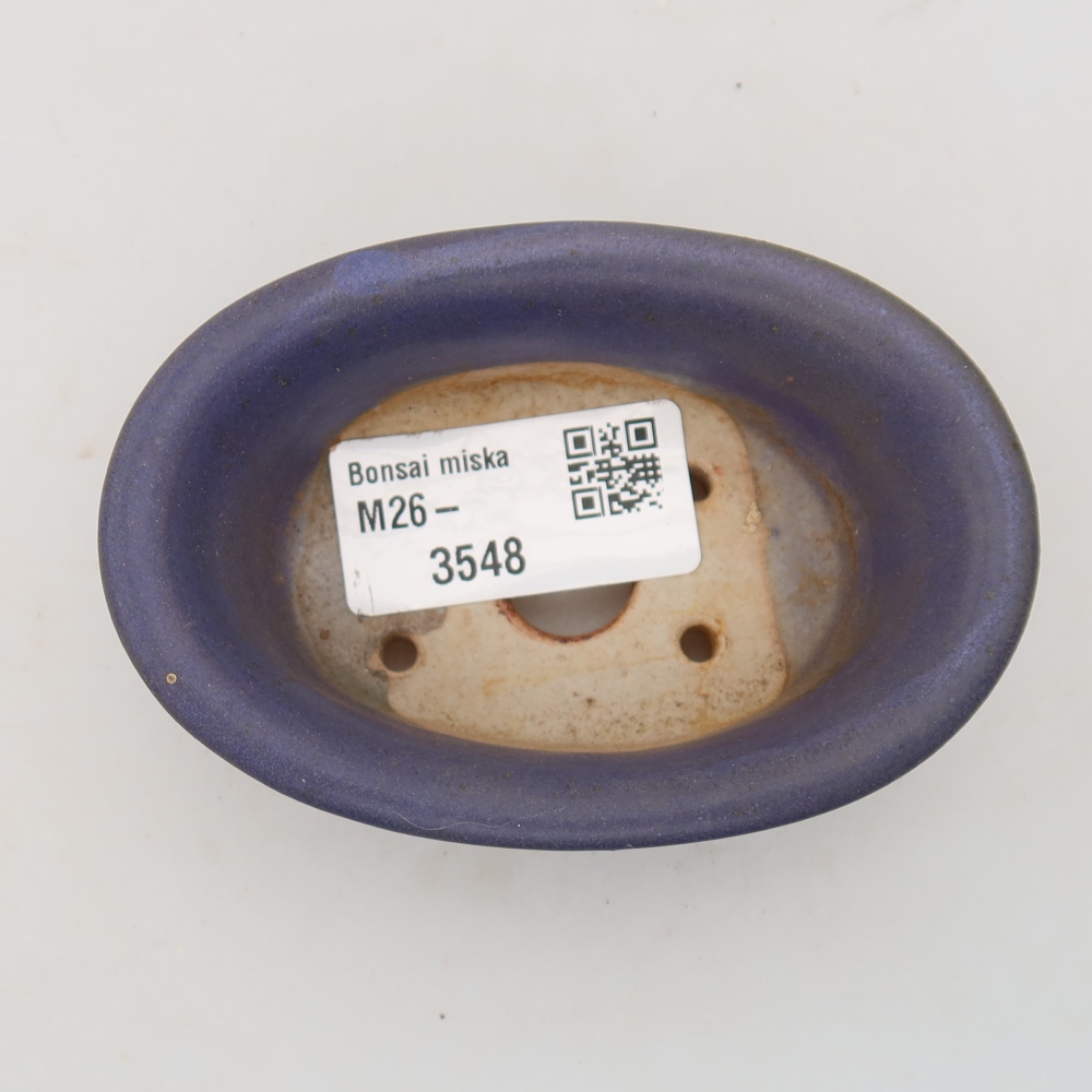 Vaso da bonsai in ceramica 9,5 x 6,5 x 3 cm, colore viola