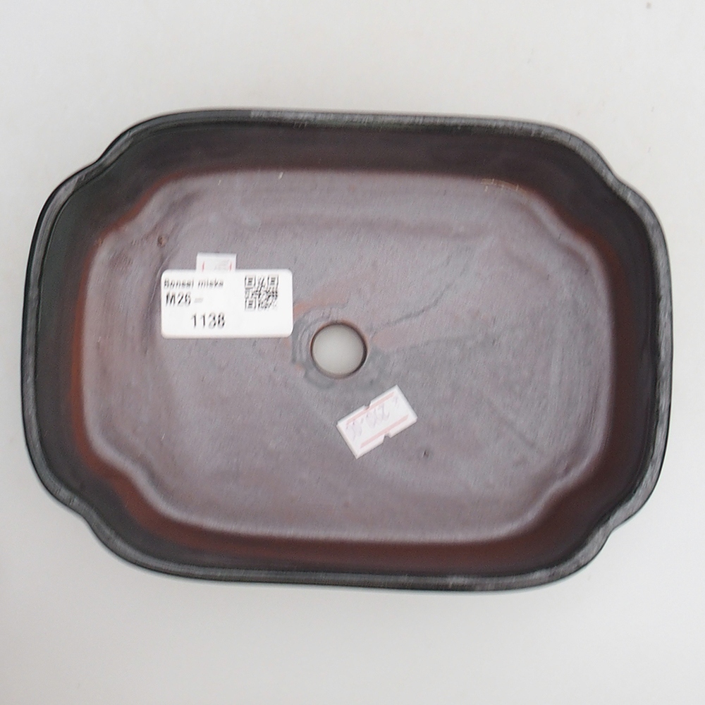 Ciotola bonsai in ceramica 18 x 13 x 5 cm, verde