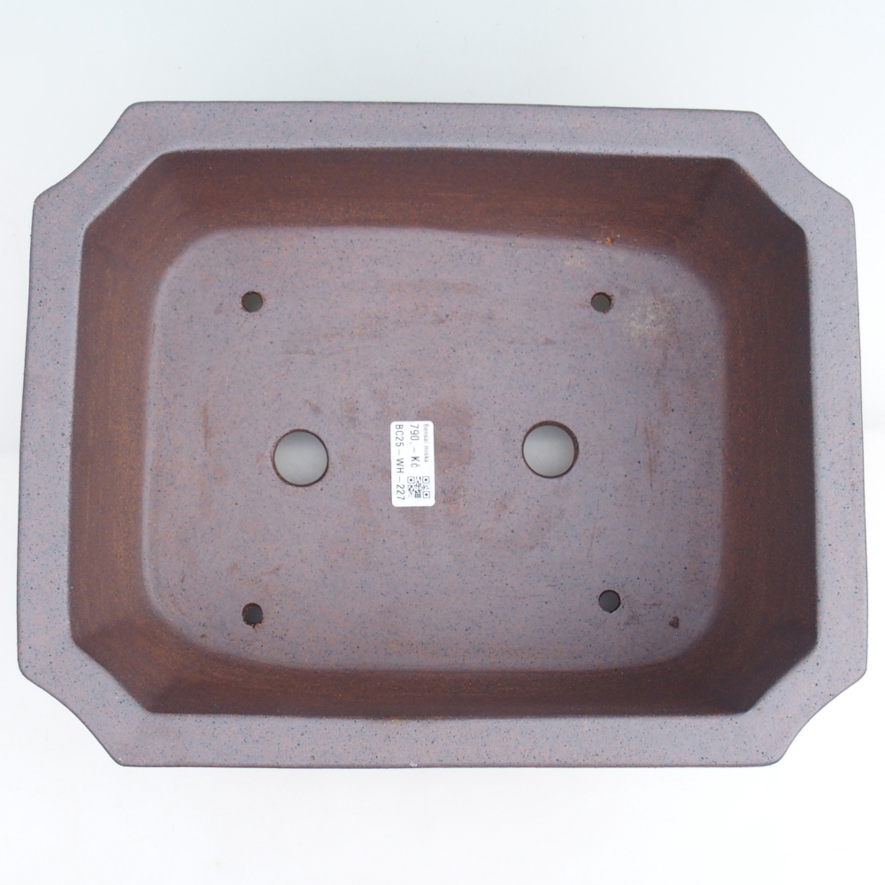 Ciotola bonsai in ceramica 33 x 26 x 12,5 cm, colore metallo