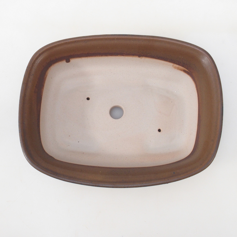 Ciotola per bonsai H08 - 25 x 19,5 x 6 cm - marrone