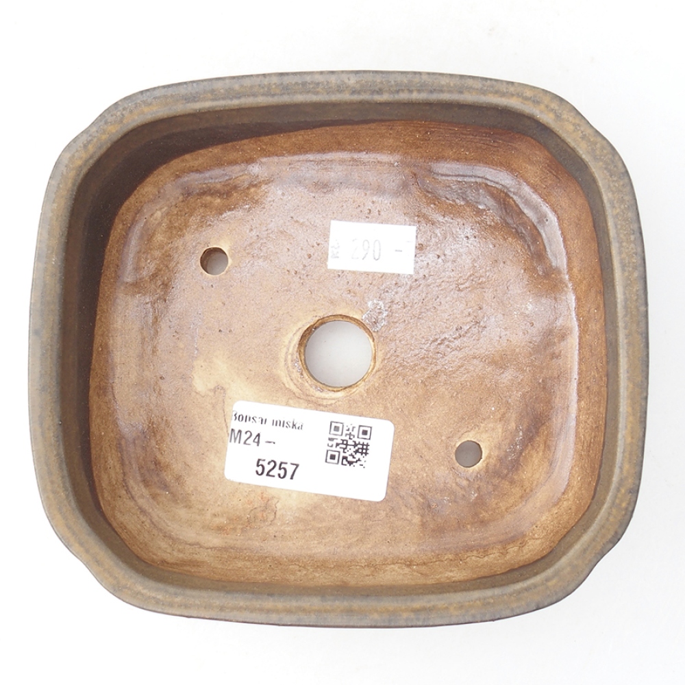 Ciotola per bonsai in ceramica 13,5 x 12 x 4 cm, marrone