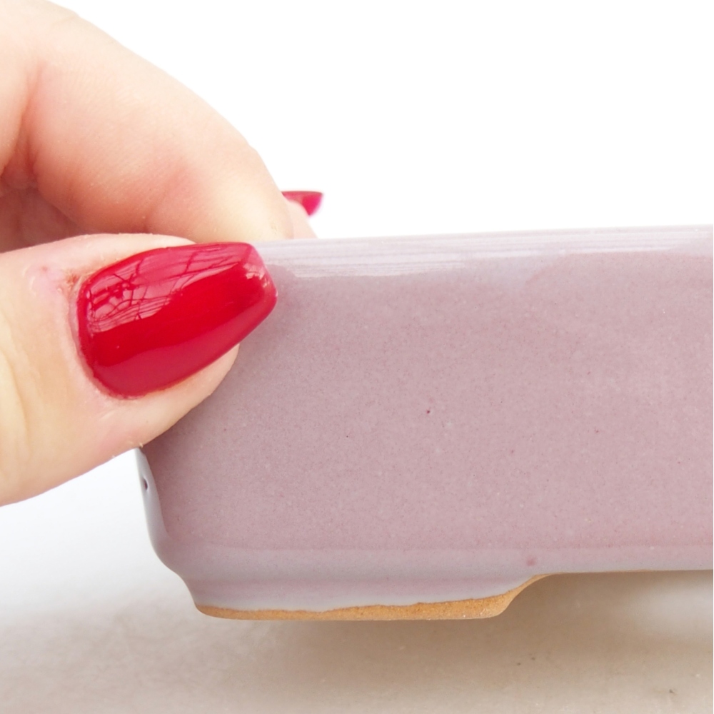 Ciotola bonsai in ceramica 26 x 26 x 8 cm, colore rosso