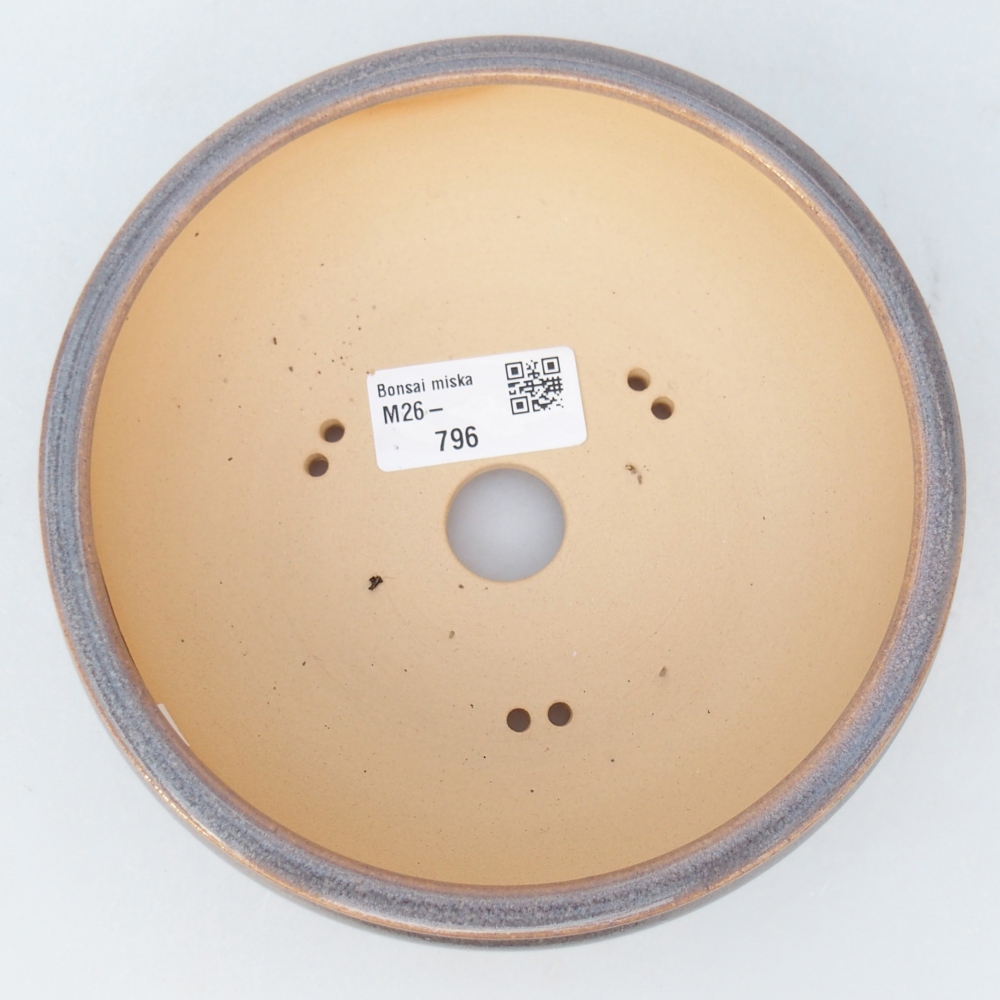 Ciotola per bonsai in ceramica 15 x 15 x 5,5 cm, grigio