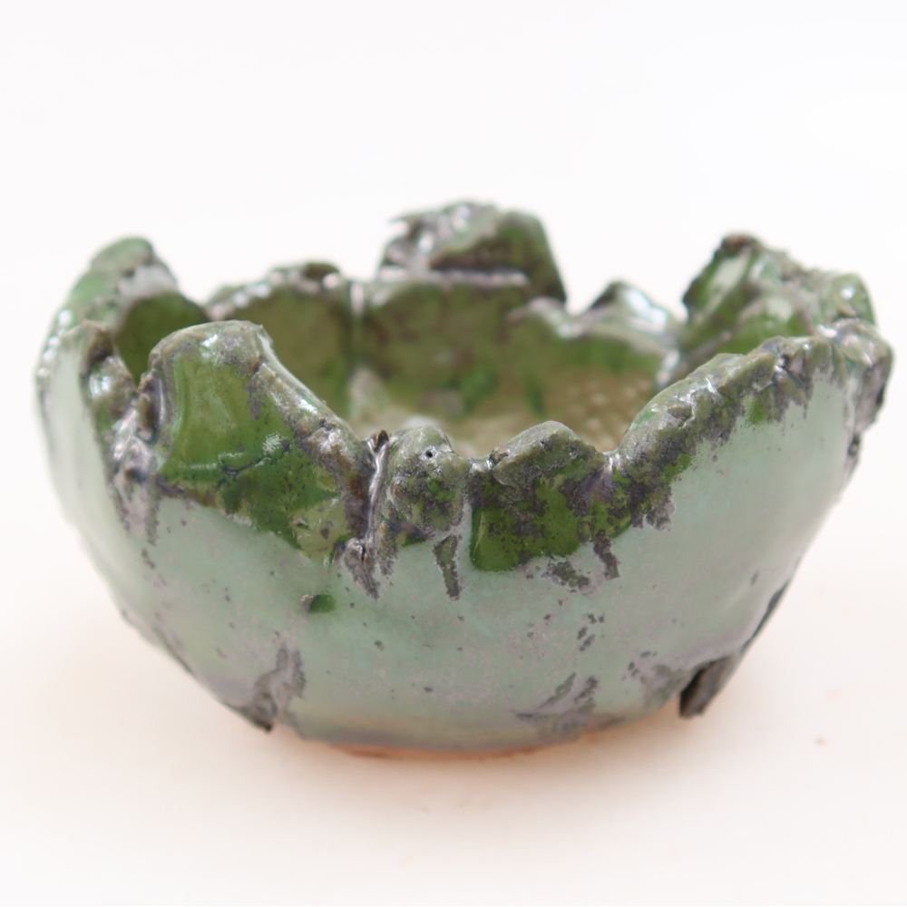 Conchiglia in ceramica 9 x 8,5 x 5,5 cm , colore verde