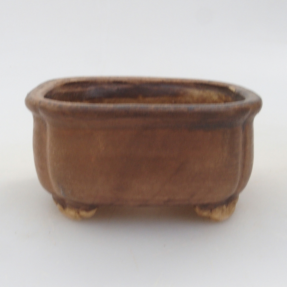 Ciotola per bonsai in ceramica 10 x 8,5 x 4 cm, marrone