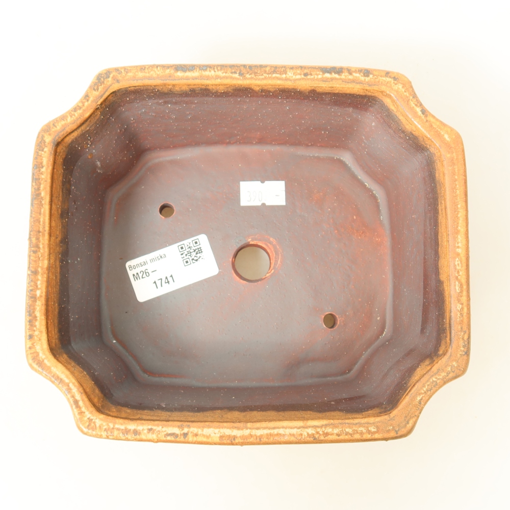 Vaso da bonsai in ceramica 18 x 15 x 6 cm, colore rosa