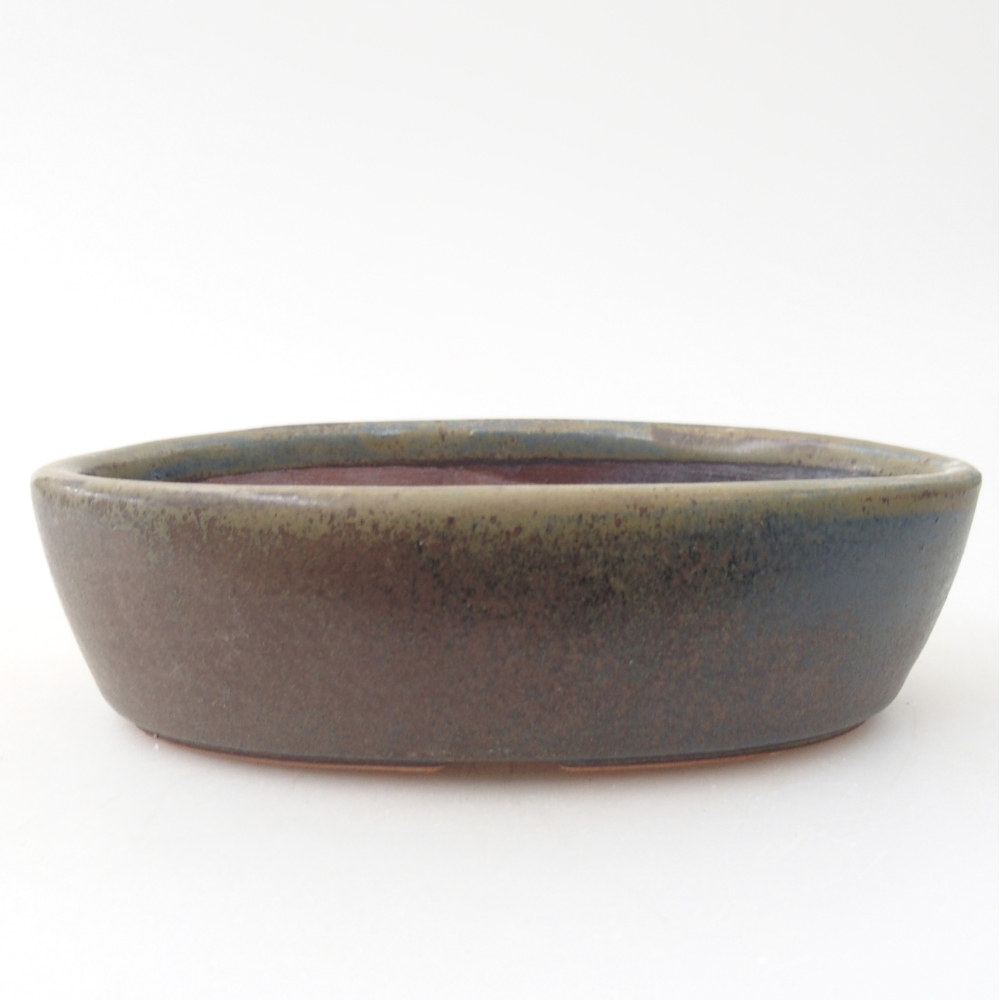 Ciotola per bonsai in ceramica 15 x 9,5 x 4 cm, marrone