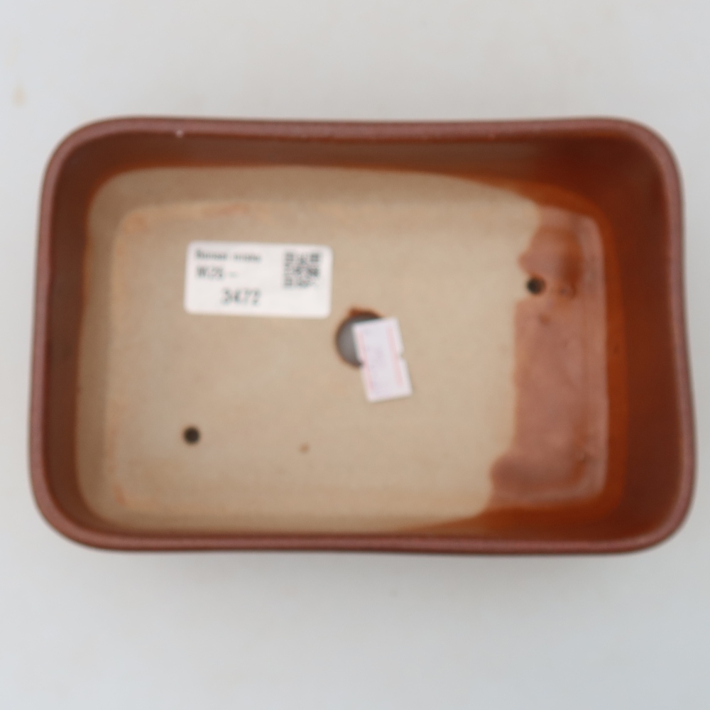 Vaso da bonsai in ceramica 16 x 10,5 x 5,5 cm, colore bordeaux