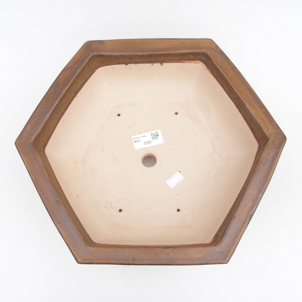 Ciotola bonsai in ceramica 32 x 28 x 10 cm, marrone