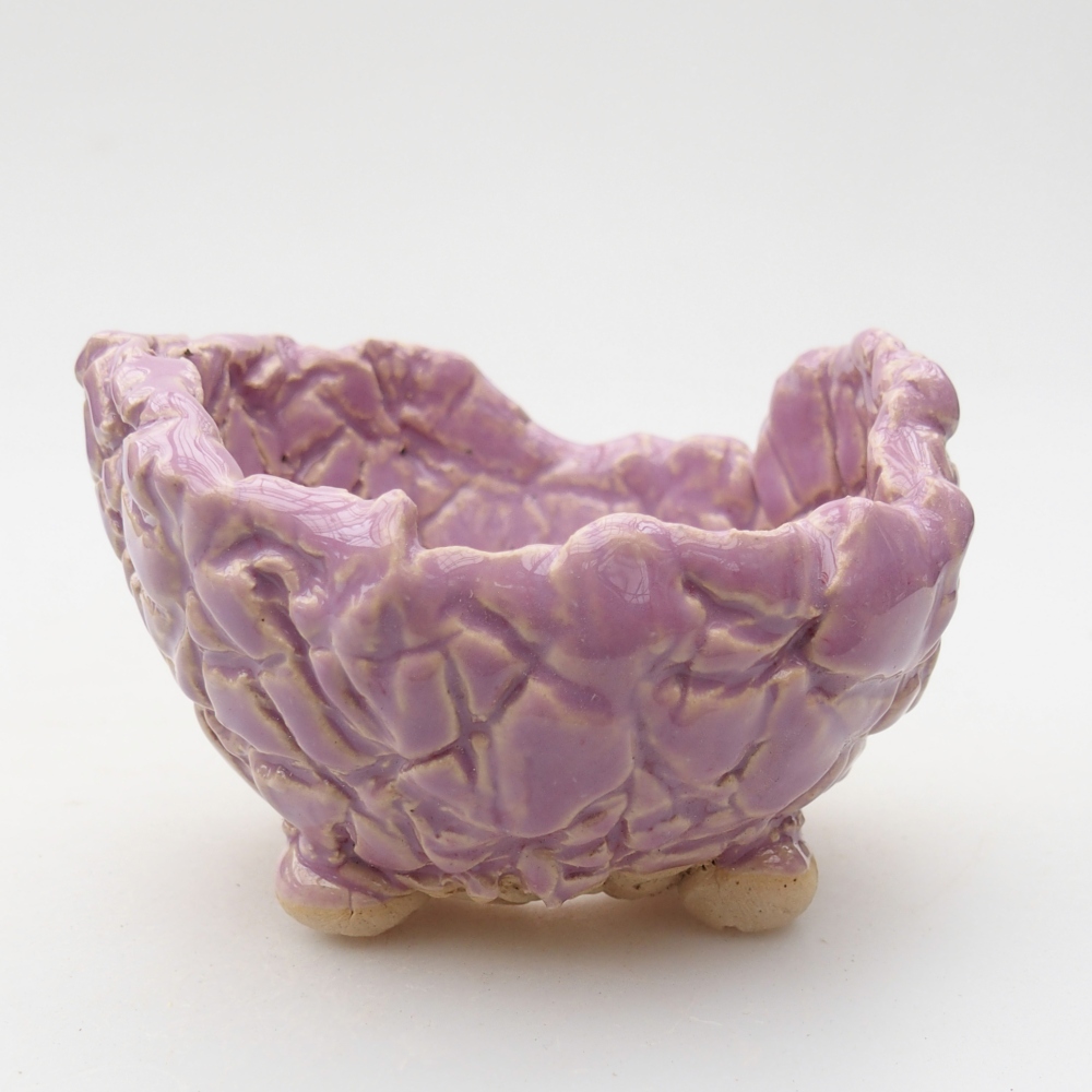 Conchiglia in ceramica 9 x 9 x 6 cm , colore viola