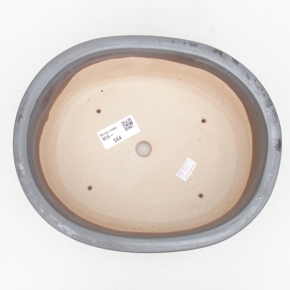 Ciotola bonsai in ceramica 23 x 19 x 7 cm, colore metallo