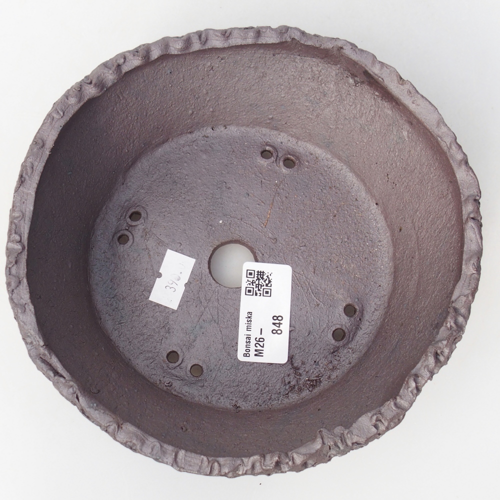 Ciotola bonsai in ceramica 17 x 16,5 x 6 cm, colore metallo